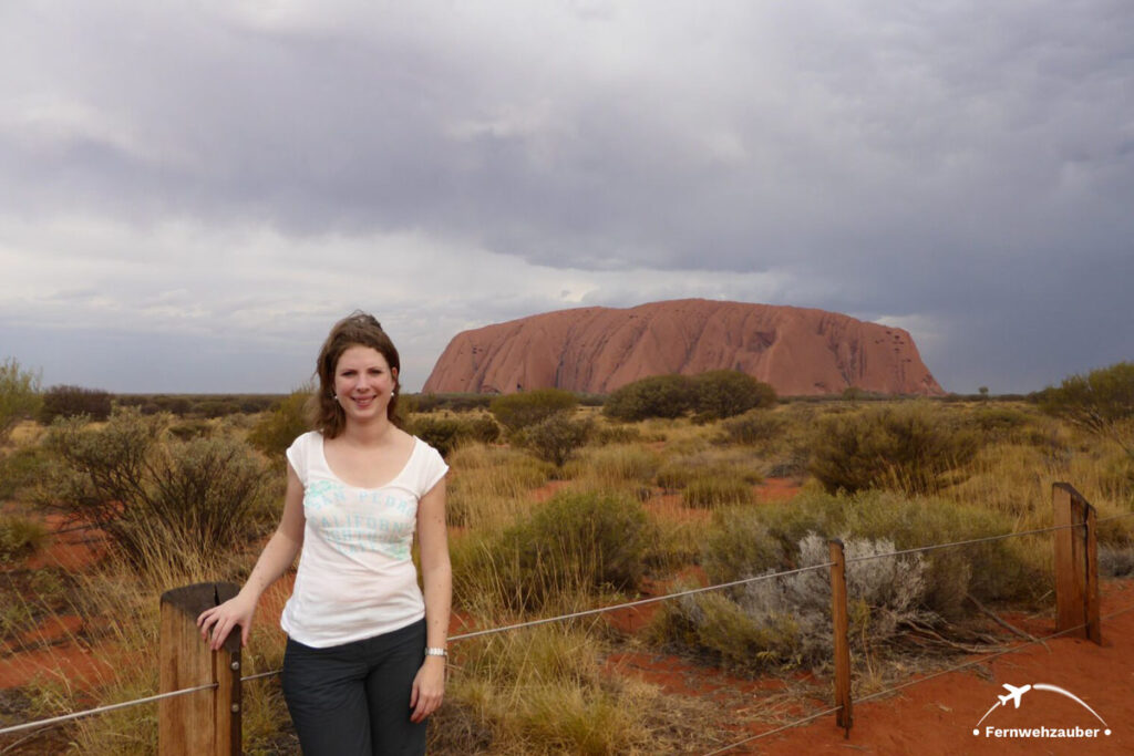 in front of Ayers Rock